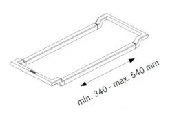 Franke Zubehör - ALL-IN-IN Teleskopische Schiene, Kunststoff Schwarz / Edelstahl 133.0655.059 -FRANKE Geschäft 0c6da2b7891293eb161acf10