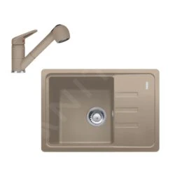 Franke Sets - Küchenset G118, Fragnitspüle BSG 611-62 Und Spültischarmatur FC 9547.424, Kaschmir 114.0510.435