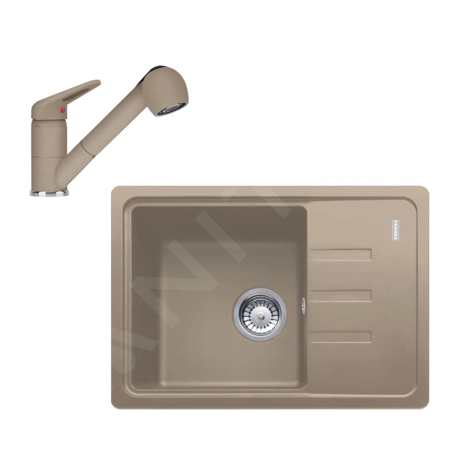 Franke Sets - Küchenset G118, Fragnitspüle BSG 611-62 Und Spültischarmatur FC 9547.424, Kaschmir 114.0510.435 1 Franke Sets - Küchenset G118, Fragnitspüle BSG 611-62 Und Spültischarmatur FC 9547.424, Kaschmir 114.0510.435