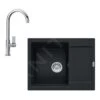 Franke Sets - Set G165, Fragranitspüle MRG 611-62 Und Küchenarmatur FP 0408.031, Schwarz Matt/Chrom 114.0650.567