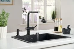 Franke Active New - Spültischarmatur FN 6110.901, Mit Ausziehbarer Brause, Schwarz Matt 115.0653.382 -FRANKE Geschäft 128d766c6e20e3535876d8a2