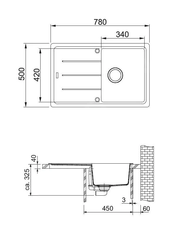 Franke Basis - Fragranit Spülbecken BFG 611-78, 780x500 Mm, Steingrau 114.0285.186 2 Franke Basis - Fragranit Spülbecken BFG 611-78, 780x500 Mm, Steingrau 114.0285.186 – Bild 2