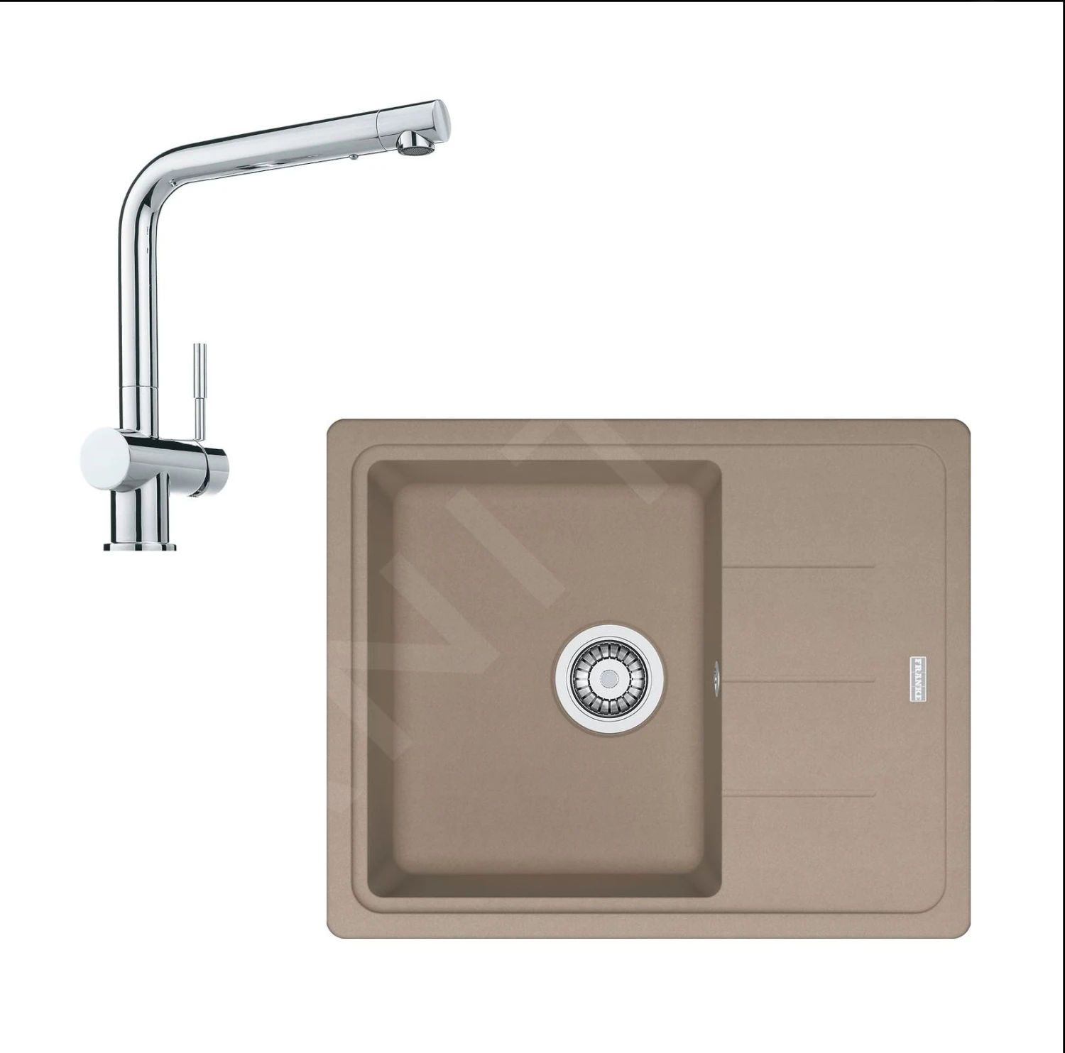 Franke Sets - Küchenset G95, Fragranitspüle BFG 611-62 Und Spültischarmatur Samoa, Kaschmir/ververchromtt 114.0510.399 1 Franke Sets - Küchenset G95, Fragranitspüle BFG 611-62 Und Spültischarmatur Samoa, Kaschmir/ververchromtt 114.0510.399