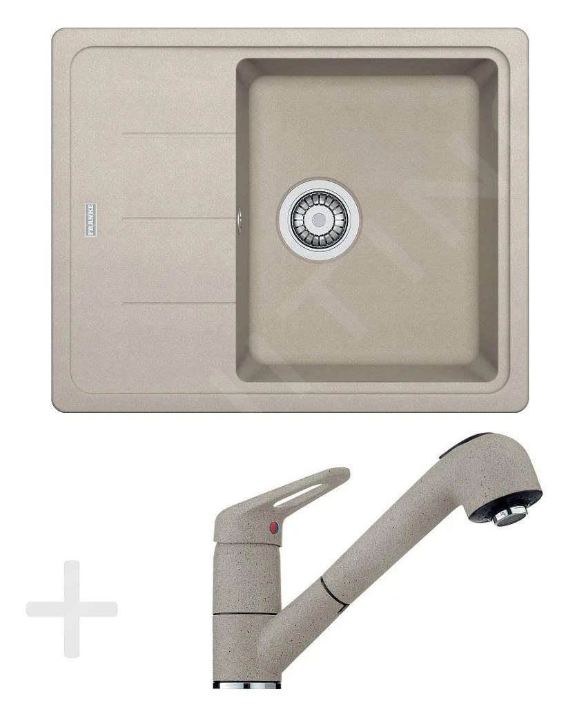 Franke Sets - Küchenset G55, Granitspüle BFG 611-62, Sahara + Armatur FC 9547, Sahara 114.0323.819 1 Franke Sets - Küchenset G55, Granitspüle BFG 611-62, Sahara + Armatur FC 9547, Sahara 114.0323.819