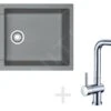Franke Sets - Küchenset G75, Fragranitspüle MRG 611-78 BB, Steingrau + Armatur Samoa, Chrom 114.0365.430