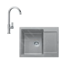 Franke Sets - Küchenset G165, Fragnitspüle MRG 611-62 Und Spültischarmatur FP 0408.031, Steingrau/verchromt 114.0587.927
