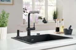 Franke Active New - Spültischarmatur FN 6110.901, Mit Ausziehbarer Brause, Schwarz Matt 115.0653.382 -FRANKE Geschäft 26d27619e398fce904dce5ad