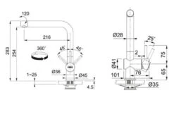 Franke Sets - SET T76, Tectonite-Spüle S2D 611-100 Mit Armatur SAMOA, Schwarz/Chrom 143.0616.929 -FRANKE Geschäft 2e8b00bf5eae085e65e6edf6