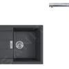 Franke Sets - SET T82, Tectonite-Spüle S2D 611-78 Mit Armatur FN 0147.031, Schwarz/Chrom 143.0618.715
