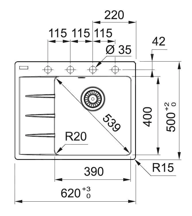 Franke Sets - Set G223, Fragranit Spülbecken CNG 611-62 TL/7 Und Küchenarmatur FC 3055.424, Kaschmir/Chrom 114.0650.774 2 Franke Sets - Set G223, Fragranit Spülbecken CNG 611-62 TL/7 Und Küchenarmatur FC 3055.424, Kaschmir/Chrom 114.0650.774 – Bild 2
