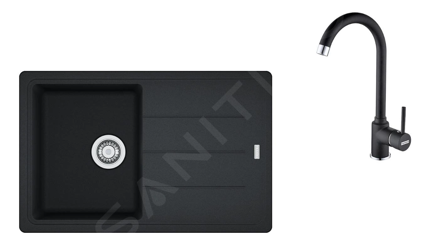 Franke Sets - SET G173, Fragranitspüle BFG 611-78 Mit Armatur FP 9000.071, Onyx/Onyx 114.0619.586 1 Franke Sets - SET G173, Fragranitspüle BFG 611-78 Mit Armatur FP 9000.071, Onyx/Onyx 114.0619.586