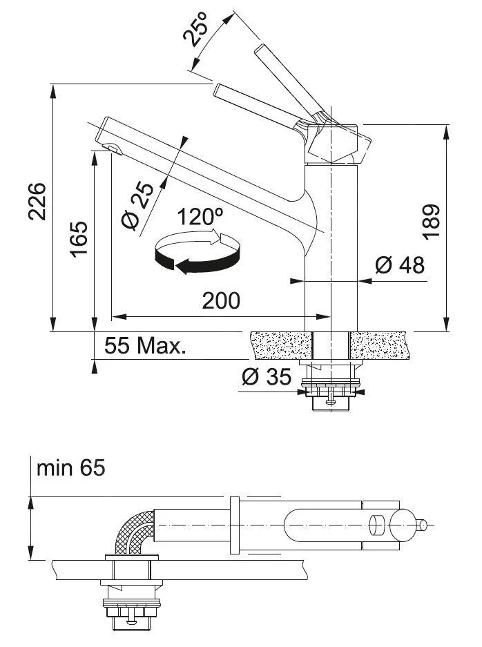 Franke Taros Neo - Spültischarmatur FC 6381.501, Edelstahl 115.0596.381 2 Franke Taros Neo - Spültischarmatur FC 6381.501, Edelstahl 115.0596.381 – Bild 2