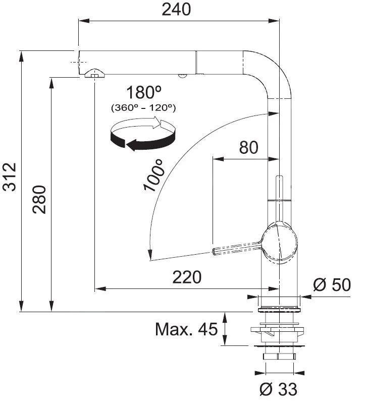 Franke Active - Einhebelmischer FN 5351.149, Mit Ablaufbedienung Twist Und Ausziehbarer Brause, Edelstahl 115.0653.505 2 Franke Active - Einhebelmischer FN 5351.149, Mit Ablaufbedienung Twist Und Ausziehbarer Brause, Edelstahl 115.0653.505 – Bild 2
