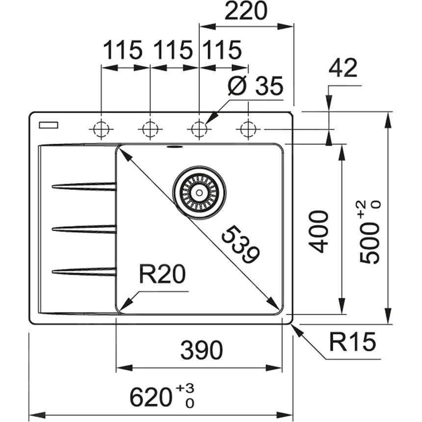 Franke Sets - Set G215, Fragranit Spülbecken CNG 611-62 TL/2 Und Küchenarmatur FC 3055.424, Kaschmir/Chrom 114.0650.770 2 Franke Sets - Set G215, Fragranit Spülbecken CNG 611-62 TL/2 Und Küchenarmatur FC 3055.424, Kaschmir/Chrom 114.0650.770 – Bild 2