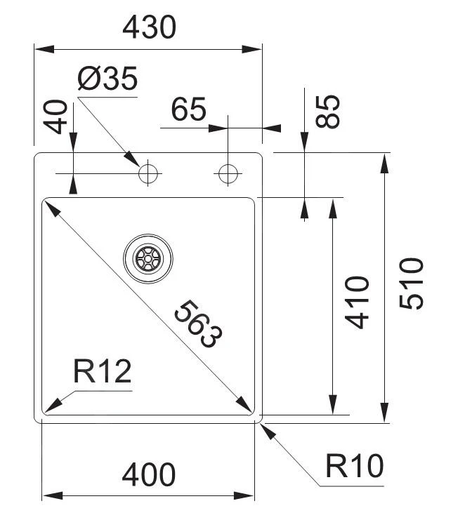 Franke Box - Spülbecken Edelstahl BXX 210/610-40 TL, 430x510 Mm 127.0369.288 2 Franke Box - Spülbecken Edelstahl BXX 210/610-40 TL, 430x510 Mm 127.0369.288 – Bild 2