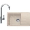 Franke Sets - Küchenset G115, Fragranitspüle BSG 611-62, Sahara + Armatur FP 0408.031, Chrom 114.0440.628