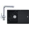 Franke Sets - Küchenset G97, Fragranit Spülbecken BFG 611-78, Onyx + Küchenarmatur SAMOA, Chrom 114.0439.152