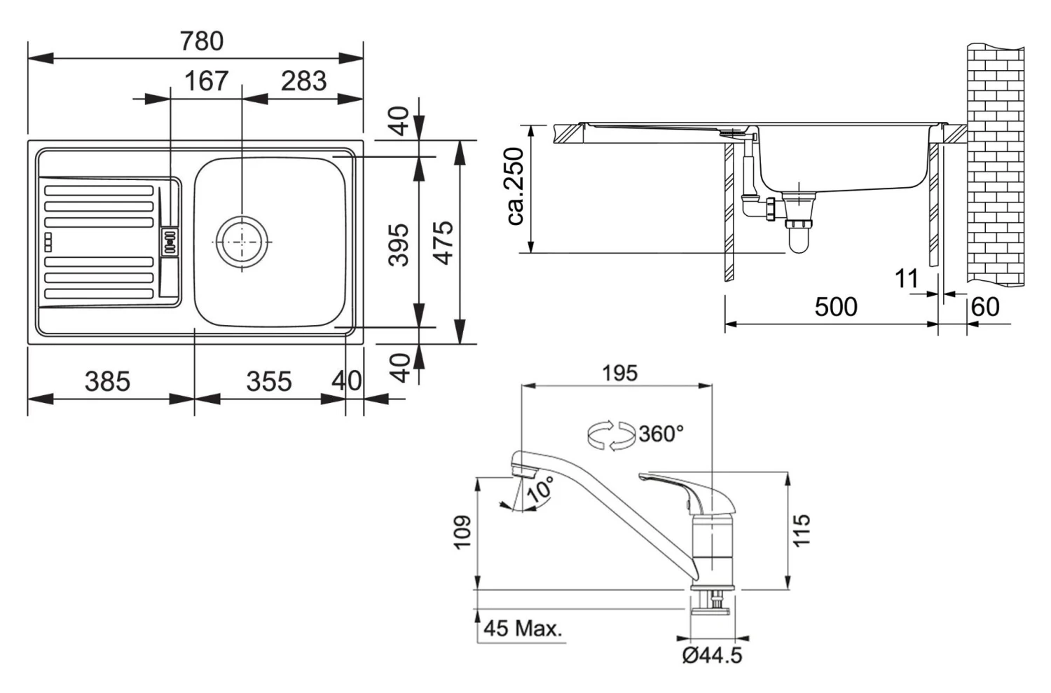 Franke Sets - Küchenset N35, Edelstahlspüle EFN 614-78 + Armatur FB 250.031, Chrom 101.0684.390 2 Franke Sets - Küchenset N35, Edelstahlspüle EFN 614-78 + Armatur FB 250.031, Chrom 101.0684.390 – Bild 2