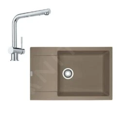 Franke Sets - Küchenset G75, Fragnitspüle MRG 611-78 BB Und Spültischarmatur Samoa, Kaschmir/verchromt 114.0510.376