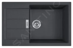 Franke Sirius 2.0 - Tectonite-Spüle S2D 611-78 XL, 780x500 Mm, Schwarz 143.0617.613