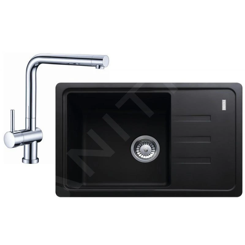 Franke Sets - Küchenset G116, Fragranitspüle BSG 611-62, Onyx + Armatur Samoa, Chrom 114.0440.605 1 Franke Sets - Küchenset G116, Fragranitspüle BSG 611-62, Onyx + Armatur Samoa, Chrom 114.0440.605