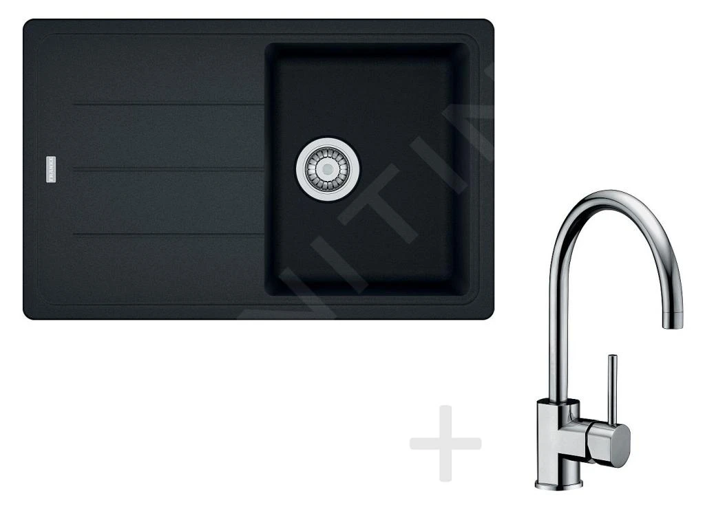 Franke Sets - Küchenset G56, Fragranit Spülbecken BFG 611-78, Onyx + Küchenarmatur FC 650, Chrom 114.0323.875 1 Franke Sets - Küchenset G56, Fragranit Spülbecken BFG 611-78, Onyx + Küchenarmatur FC 650, Chrom 114.0323.875