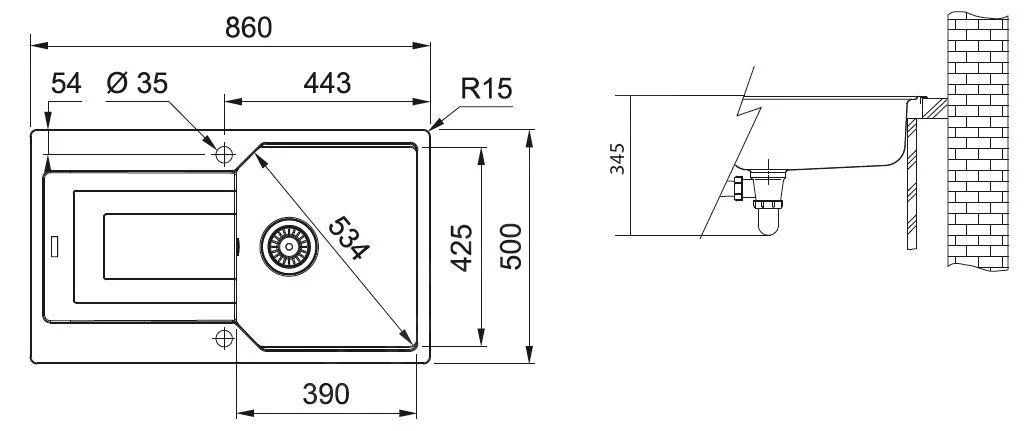 Franke Urban - Fragranit Spülbecken UBG 611-86, 860x500 Mm, Kaschmir 114.0582.824 2 Franke Urban - Fragranit Spülbecken UBG 611-86, 860x500 Mm, Kaschmir 114.0582.824 – Bild 2