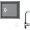 Franke Sets - Küchenset G76, Fragranitspüle MRG 611-78 BB, Steingrau + Armatur FN 0147, Chrom 114.0365.684