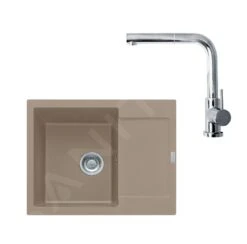 Franke Sets - Küchenset G8, Fragnitspüle MRG 611-62 Und Spültischarmatur FN 0147.031, Kaschmir/verchromt 114.0510.263