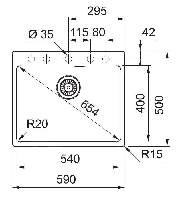 Franke Maris - Fragranit Küchenspüle MRG 610-54 FTL, 590x500 Mm, Grauer Stein 114.0661.455 2 Franke Maris - Fragranit Küchenspüle MRG 610-54 FTL, 590x500 Mm, Grauer Stein 114.0661.455 – Bild 2