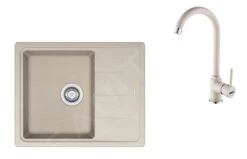 Franke Sets - SET G172, Fragranitspüle BFG 611-62 Mit Armatur FP 9000.082, Sahara/Sahara 114.0619.580