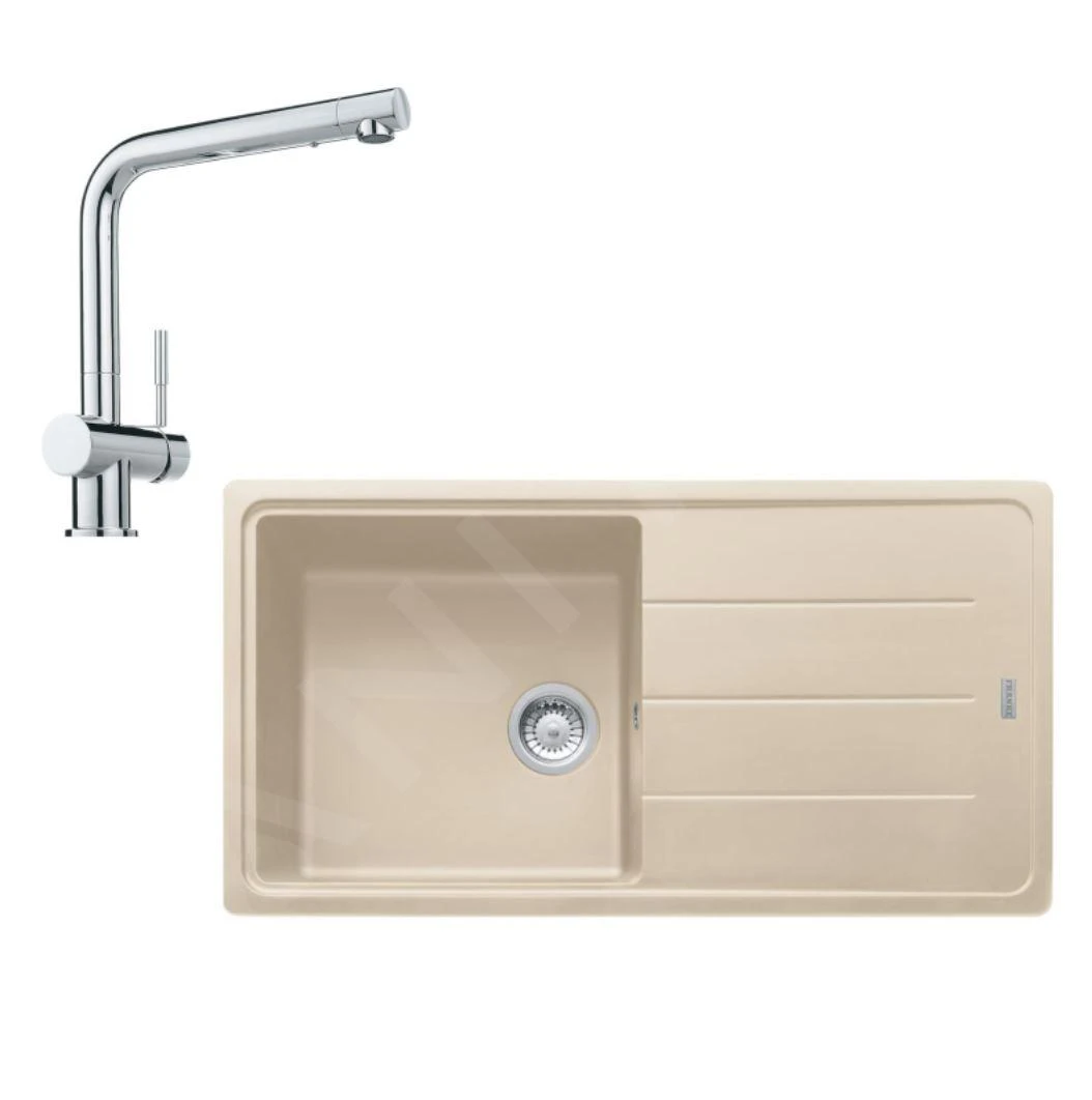 Franke Sets - Küchenset G135, Fragnitspüle BFG 611 Und Spültischarmatur Samoa, Sahara/verchromt 114.0510.327 1 Franke Sets - Küchenset G135, Fragnitspüle BFG 611 Und Spültischarmatur Samoa, Sahara/verchromt 114.0510.327