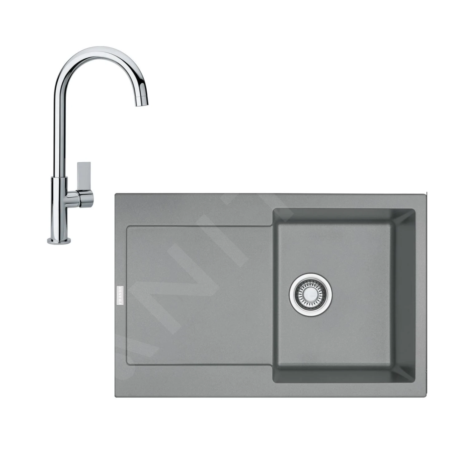 Franke Sets - Küchenset G167, Fragnitspüle MRG 611 Und Spültischarmatur FP 0408.031, Steingrau/verchromt 114.0587.944 1 Franke Sets - Küchenset G167, Fragnitspüle MRG 611 Und Spültischarmatur FP 0408.031, Steingrau/verchromt 114.0587.944