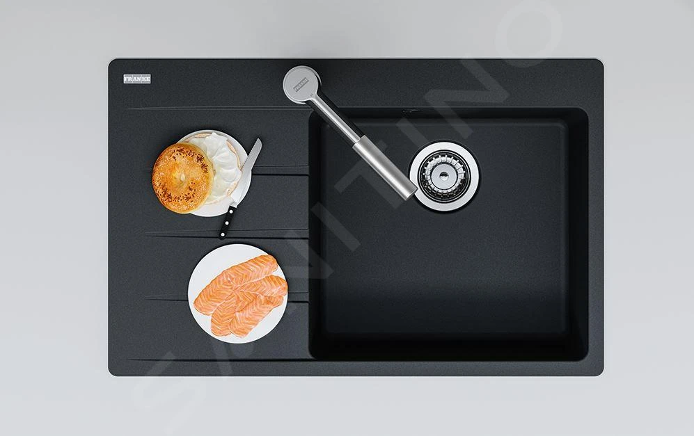 Franke Centro - Fragranit-Spüllbecken CNG 611-78 TL/7, 780x500 Mm, Onyx 114.0637.510 4 Franke Centro - Fragranit-Spüllbecken CNG 611-78 TL/7, 780x500 Mm, Onyx 114.0637.510 – Bild 4
