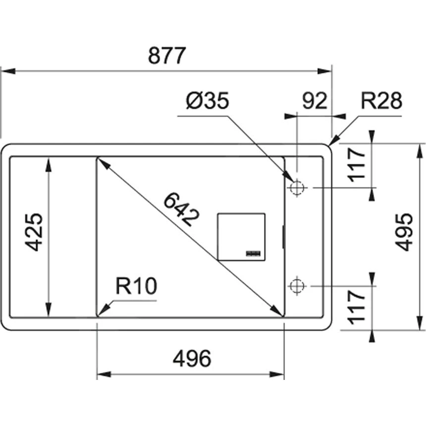 Franke Fresno - Fragranit-Spüllbecken FSG 611-88, 877x495 Mm, Schwarz Matt 114.0651.012 2 Franke Fresno - Fragranit-Spüllbecken FSG 611-88, 877x495 Mm, Schwarz Matt 114.0651.012 – Bild 2