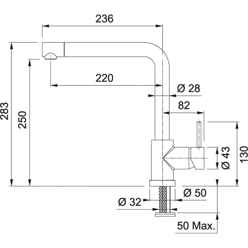 Franke Küchenarmaturen - Spültischarmatur FC 0143, Chrom 115.0154.303 2 Franke Küchenarmaturen - Spültischarmatur FC 0143, Chrom 115.0154.303 – Bild 2