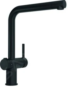 Franke Active - Einhebelmischer FN 5350.901, Mit Ablaufbedienung Twist, Schwarz Matt 115.0669.768