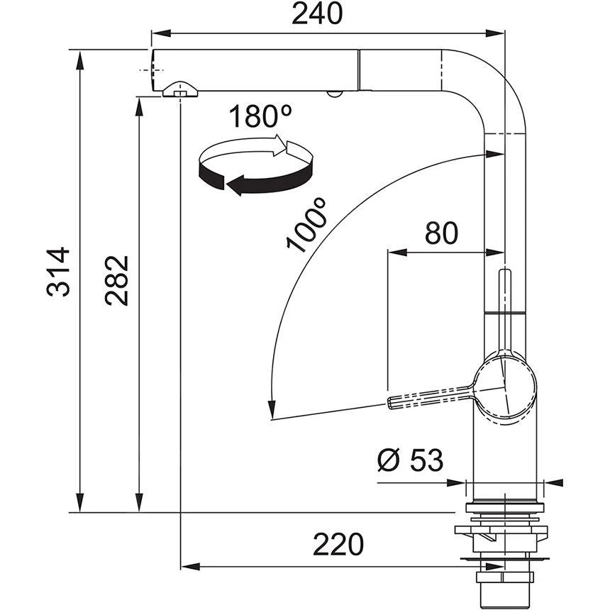 Franke Active New - Spültischarmatur FN 6560.031, Vorfenstermontage, Mit Ausziehbarer Brause, Chrom 115.0653.391 2 Franke Active New - Spültischarmatur FN 6560.031, Vorfenstermontage, Mit Ausziehbarer Brause, Chrom 115.0653.391 – Bild 2