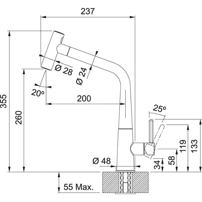 Franke Icon - Spültischarmatur FG 5188.149 Mit Asuziehbarem Endstück, Edelstahl 115.0625.189 2 Franke Icon - Spültischarmatur FG 5188.149 Mit Asuziehbarem Endstück, Edelstahl 115.0625.189 – Bild 2