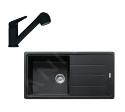 Franke Sets - Set G138, Fragranite-Spüle BFG 611 Und Armatur FC 9547.901, Mattschwarz 114.0675.664