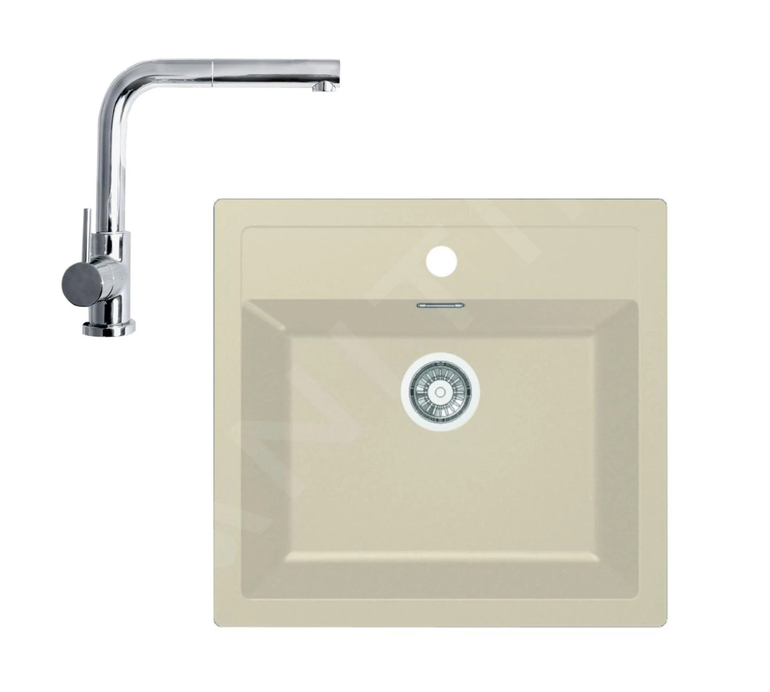 Franke Sets - Küchenset T12, Tectonite-Spüle SID 610 Und Armatur FN 0147.031, Beige / Chrom 143.0675.724 1 Franke Sets - Küchenset T12, Tectonite-Spüle SID 610 Und Armatur FN 0147.031, Beige / Chrom 143.0675.724