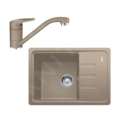 Franke Sets - Küchenset G117, Fragnitspüle BSG 611-62 Und Spültischarmatur FC 9541.424, Kaschmir 114.0510.434