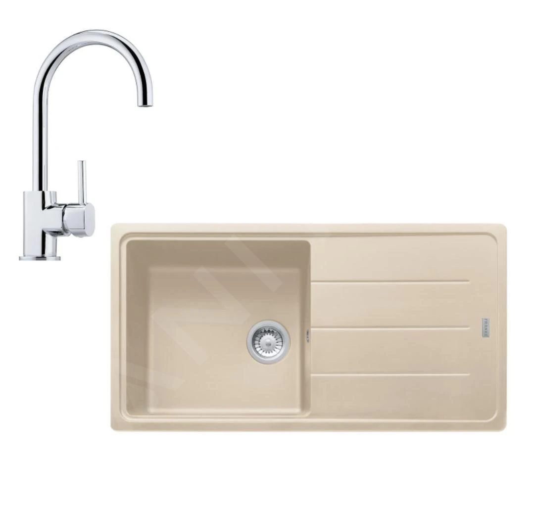 Franke Sets - Küchenset G134, Fragnitspüle BFG 611 Und Spültischarmatur FC 650.031, Sahara/verchromt 114.0510.308 1 Franke Sets - Küchenset G134, Fragnitspüle BFG 611 Und Spültischarmatur FC 650.031, Sahara/verchromt 114.0510.308