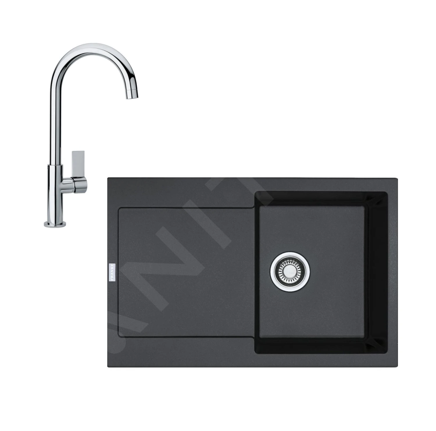 Franke Sets - Küchenset G167, Fragnitspüle MRG 611 Und Spültischarmatur FP 0408.031, Onyx/verchromt 114.0587.941 1 Franke Sets - Küchenset G167, Fragnitspüle MRG 611 Und Spültischarmatur FP 0408.031, Onyx/verchromt 114.0587.941