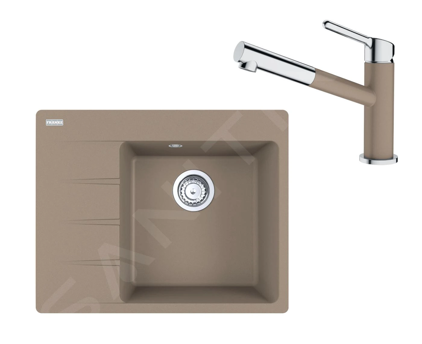 Franke Sets - Set G223, Fragranit Spülbecken CNG 611-62 TL/7 Und Küchenarmatur FC 3055.424, Kaschmir/Chrom 114.0650.774 1 Franke Sets - Set G223, Fragranit Spülbecken CNG 611-62 TL/7 Und Küchenarmatur FC 3055.424, Kaschmir/Chrom 114.0650.774