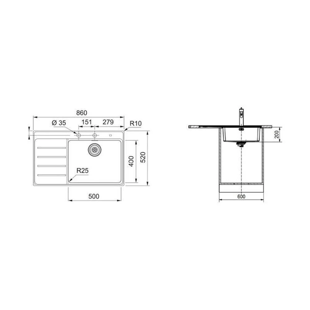 Franke Einbauspüle Mythos MYX 211 A Edelstahl 3 Franke Einbauspüle Mythos MYX 211 A Edelstahl – Bild 3