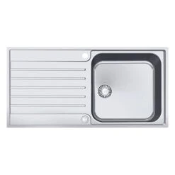 Franke Einbauspüle Argos AGX 211-100 Edelstahl, Druckknopfventil