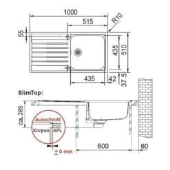 Franke Einbauspüle Argos AGX 211-100 Edelstahl, Druckknopfventil -FRANKE Geschäft franke einbauspuele argos agx 211 100 edelstahl druckknopfventil4