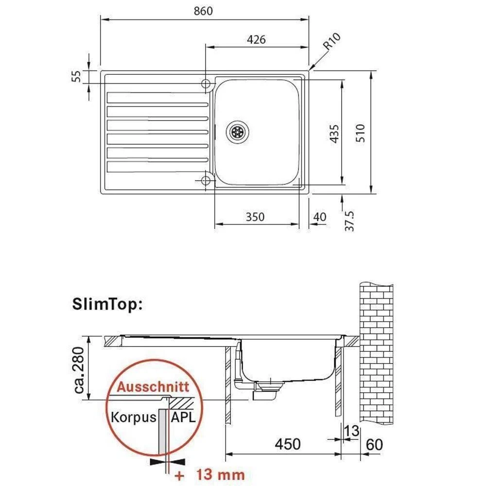 Franke Einbauspüle Argos AGX 211 Edelstahl, Druckknopfventil 3 Franke Einbauspüle Argos AGX 211 Edelstahl, Druckknopfventil – Bild 3