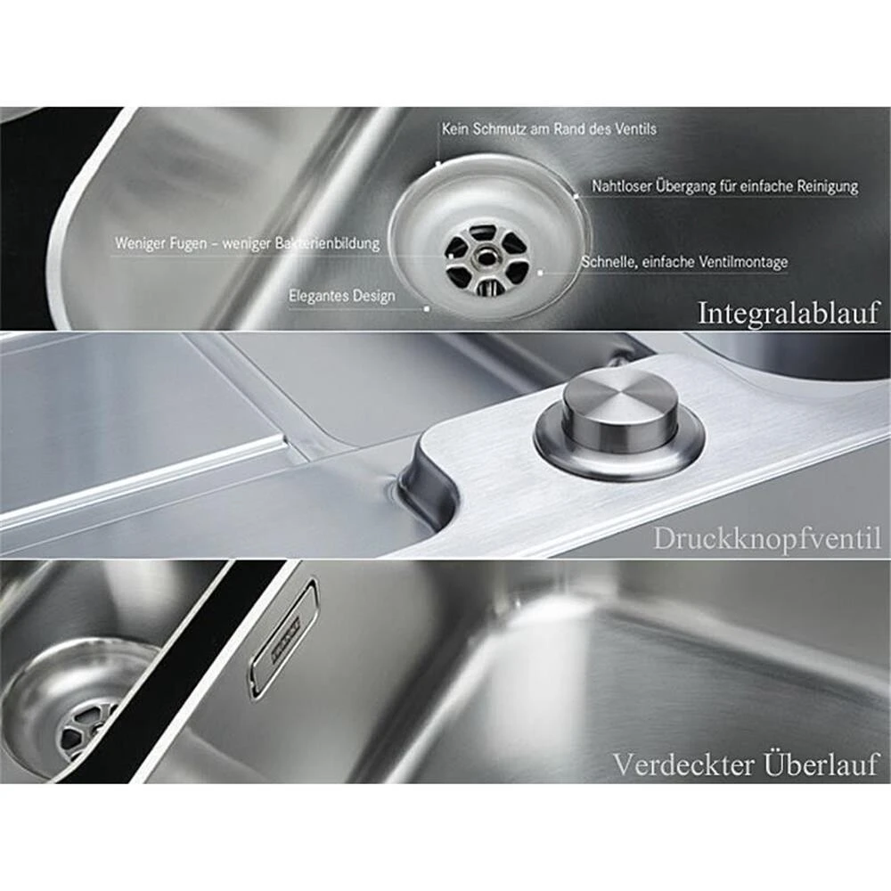 Franke Einbauspüle Argos G AGX 251 G Edelstahl, Druckknopfventil 3 Franke Einbauspüle Argos G AGX 251 G Edelstahl, Druckknopfventil – Bild 3